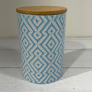 American Atelier Arabesque Blue Canister with Lid